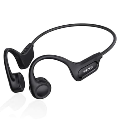 IFECCO Knochenschall Kopfhörer Bluetooth 5.4, Open Ear Kopfhörer Kabellos IPX6 wasserdichte Schweißfeste Bone Conduction Headphones, Sportkopfhörer für Läufer Radfahren Fahrrad Fitness