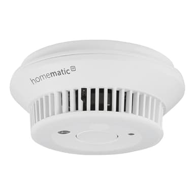 Homematic IP Rauchwarnmelder mit Q-Label, Smart Home, Rauchmelder alarmiert lokal über die Sirene und per Push-Benachrichtigung in der Smartphone-App, integrierte LED-Notbeleuchtung, 156587A0