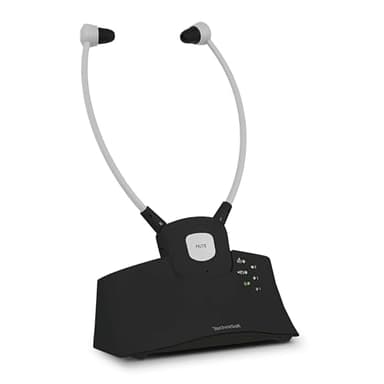 TechniSat STEREOMAN ISI 3 - kabelloser Stereo-Funkkopfhörer für Fernseher und Musikanlagen mit Dockingstation, schwarz