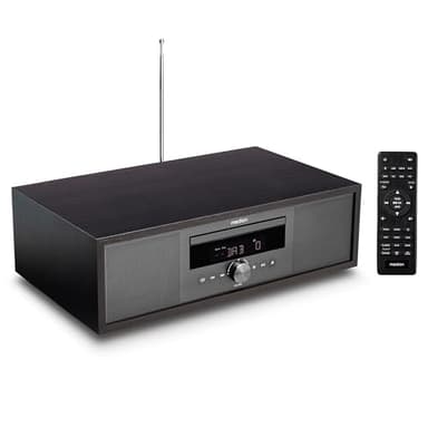 MEDION DAB Radio mit Bluetooth und CD Player (Stereoanlage Kompaktanlage, UKW Radio Musikanlage, USB MP3, Wecker Sleep Einschlafautomatik, P64145) Anthrazit