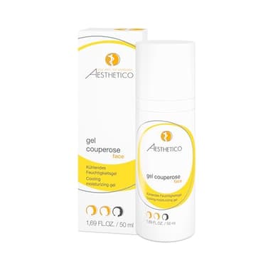AESTHETICO gel couperose, 50 ml - Kühlendes Pflegegel zur Minderung von Rötungen bei Couperose und Rosacea. Stärkt die Gefäße, beruhigt die Haut und lindert Hitzewallungen mit pflanzlichem Wirkkomplex