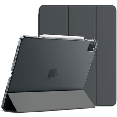 JETech Hülle für iPad Pro 12,9 Zoll (Modell 2020/2018), Kompatibel mit Pencil, Intelligent Abdeckung Schlafen/Wachen (Dunkel Grau)
