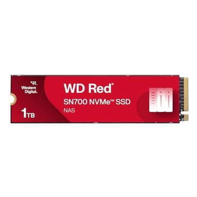 WD Red SN700 NVMe SSD 1 TB (SSD für NAS-Geräte, 24/7‐NAS‐Workloads, Dauerhaltbarkeit von bis zu 2.000 TBW, Kompatibilität mit vielen NAS-Systemen)