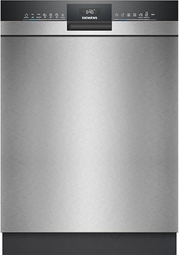 Siemens SN43ES02AE iQ300 Smarter Geschirrspüler Unterbau, 60 cm breit, Besteckkorb, Made in Germany, Edelstahl, automatische Türöffnung bei Programmende, angenehm leise mit iQdrive, aquaStop
