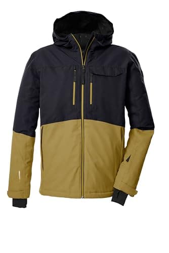 killtec Herren Skijacke/Funktionsjacke mit Kapuze und Schneefang KSW 53 MN SKI JCKT, schwarz blau, 4XL, 43433-000
