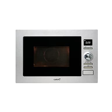 CATA MC 25 D ENC Einbau-Mikrowelle Inox Innen in Edelstahl 8 Automatische Zugangsmenüs 5 Leistungsstufen Grill 1000 W Mit Timer Kapazität 25L Breite 60 cm