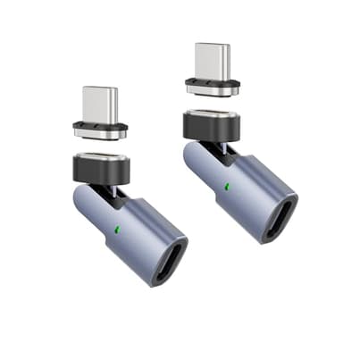 N. NETDOT 100W Magnet-Adapter – USB-C Ultraschnelles Laden & Datenübertragung Magnetisches Konverter Kompatibel mit Smartphones, Tablets, Kopfhörern UVM. - 2 Black
