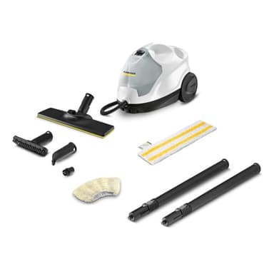 Kärcher Dampfreiniger SC 4 EasyFix, Dampfdruck: 3,5 bar, Aufheizzeit: 4 min., Leistung: 2.000 W, Flächenleistung: 100 m², 2-Tank-System: 0,5 l + 0,8 l, mit Bodenreinigungsset EasyFix, Düsen und Bezüge