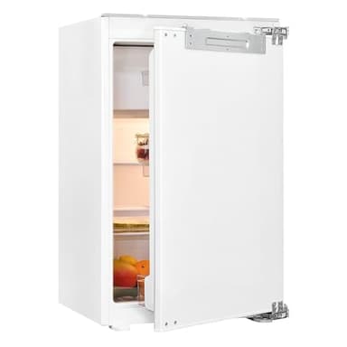 Exquisit Einbau-Kühlschrank, mit Gefrierfach, 119 Liter, 4-Sterne-Gefrieren, 88 cm Höhe, Festtürmontage, Einbaugerät, EKS5131-4-FE-090E weiss