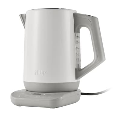 Ninja Wasserkocher Perfect Temperature, 1,7L, LED-Anzeige, Wasserkocher mit Schnellkoch-Funktion und verschiedenen Temperatureinstellungen, Weiß KT200EUWH