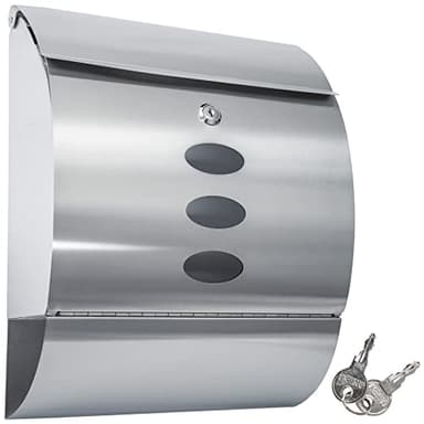 tectake® Edelstahl Briefkasten - Diverse Modelle - (Typ 2 | Nr. 400498)