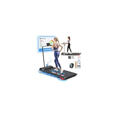BLACK LORD Faltbares Walkingpad Laufband mit Griff, 2 in 1 Elektro Home Office Laufband für Joggen Laufen, Neigung, 3.2HP Fitnessgerät, Tragbar unter Schreibtisch, 140kg Kapazität, Mit Griff, Schwarz
