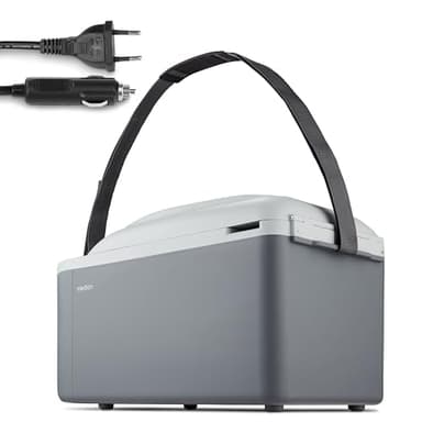 MEDION Kühlbox 2in1 Kühlen und Wärmen (16 Liter, mobile elektrische Auto Kühlbox, Thermo-elektrisch, Mini Kühlschrank, 2in1 Anschluss 230V & 12V, Tragegurt, für Urlaub, Camping und Reisen, MD13100)