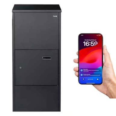 Smart PaketPanda® Paketbriefkasten mit App, XXL Paketbox, geeignet für Briefpost und Pakete, Benachrichtigung bei jeder Lieferung usw.