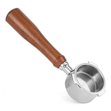 RECAPS Espresso-Siebträger ohne Boden, 51 mm, 51 mm, mit Edelstahl-Filterkorb, kompatibel mit DeLonghi Dedica EC680/EC685/EC785/EC820/EC850/EC860 Smeg-Kaffeemaschine