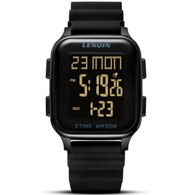 LN LENQIN Uhren Herren Herren Uhr Digital Armbanduhr 30m Wasserdicht Sport Herrenuhren mit Wecker, Stoppuhr, LED-Hintergrundbeleuchtung Digitaluhr für Männer