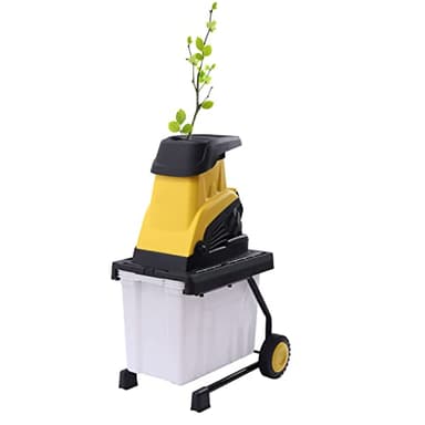 2500W Leistungsstarker Elektro-Häcksler für den Garten,1,7 Zoll Schnittdurchmesser,Elektro-Häcksler,Leiser Häcksler,Walzenhäcksler,Elektro-Häcksler,45 Liter Auffangbehälter + Auffangbehälter