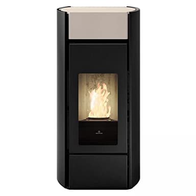 Edilkamin 810630 Myrna H 15 Wasserführender Pelletofen Stahl/Keramik Creme/A++