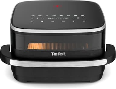 Tefal Easy Fry XL Surface Heißluftfritteuse – Airfryer mit Sichtfenster & XL-Garfläche (bis 1 kg), digitales Bedienfeld, Extra-Crisp, energieeffizient & schnell, antihaft, kompakt, Pizza Ofen FW4018