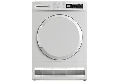 Daewoo T8CT1W0DE Kondenstrockner Frontlader, B, 8 kg, 15 Programme mit 12 Min.-Kurzprogramm, Startzeitvorwahl, LED-Trommelbeleuchtung, Weiß
