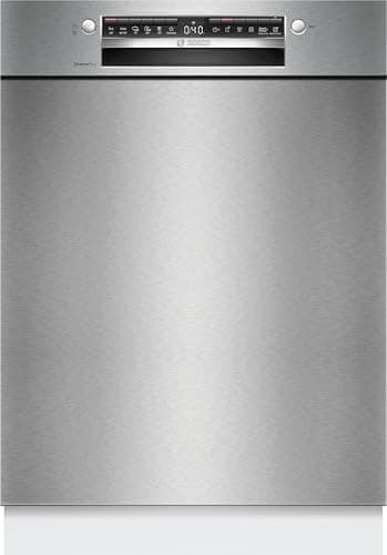 Bosch SMU4ECS28E, Serie 4, Smarter Unterbau-Geschirrspüler 60 cm, Besteckschublade, Spülmaschine Made in Germany, besonders Leise, Extra Trocknen, schneller sauberes Geschirr, Ferndiagnose, Edelstahl