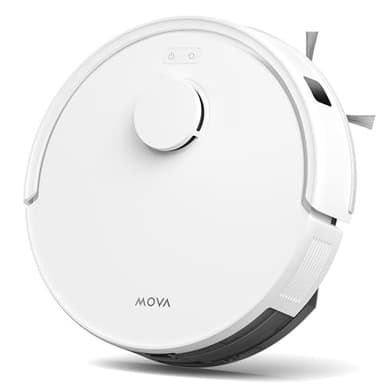Mova E20 Saugroboter mit Wischfunktion, LDS-Navigation, 5.000 Pa Saugkraft, 2-in-1 Staubsaugen und Wischen, Kompakte Bauweise, White