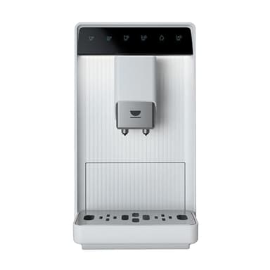 Incapto Aura Vollautomatische Kompaktkaffeemaschine mit Mahlwerk | 19 Bar | 2-Tassen-Funktion | 1,5 l Wassertank | Thermoblock-Heizsystem | Automatische Reinigung (Weiß)