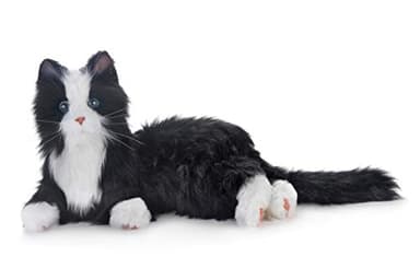 NEUE Freude für alle Robotic Reclining Black & White Smoking Cat - gefüllte Tier-Therapie für Menschen mit Gedächtnisverlust von Aging und Pflegekräfte
