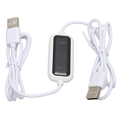 Goshyda PC zu PC Datenübertragungskabel, Laptop USB zu USB PC Datendateiübertragungskabel, Datendateiübertragungsbrücke LED-Kabel, einfaches Kopieren zwischen 2 Computern
