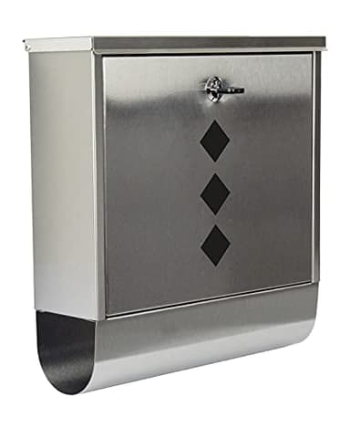 BURG-WÄCHTER Briefkasten mit Zeitungsfach, Rostfreier Edelstahl, Einwurf-Format DIN C4, 2 Schlüssel, Square 6200 NI