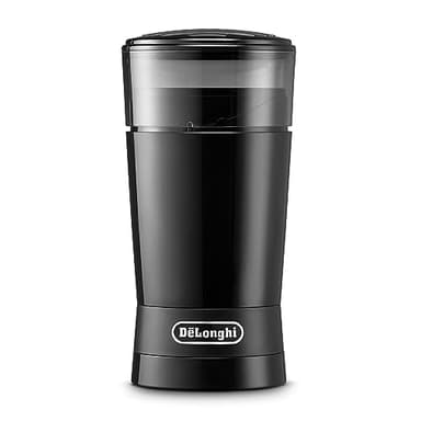 De'Longhi KG200 Elektrische Kaffeemühle mit Klinge, Edelstahl, Schwarz