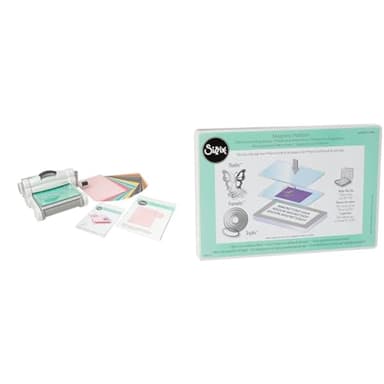 Sizzix Big Shot Plus Starter-Set für manuelles Stanzen und Prägen | Kartenherstellung & 656499 Magnetische Plattform