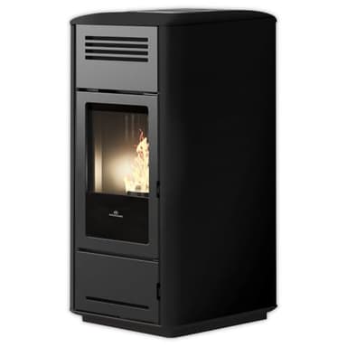 Edilkamin wasserführender Pelletofen Milla H 12 Up schwarz | 12,4 kW