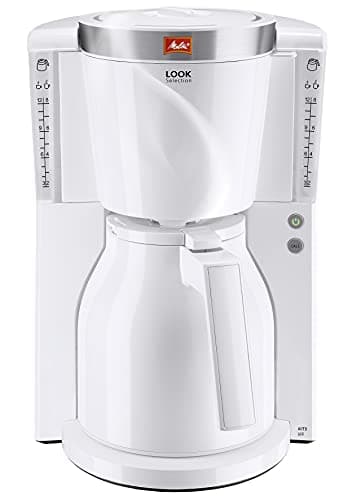 Melitta Look Therm Selection - Filterkaffeemaschine - mit Thermokanne - Tropfstopp - 8 Tassen - Weiß (1011-11)