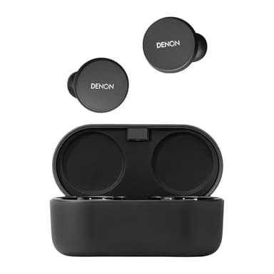 Denon PerL True Wireless In-Ear-Kopfhörer, personalisiertes Klangprofil mit Masimo AAT, Geräuschunterdrückung, Wasserbeständigkeit, integrierte Mikrofone, Lange Akkulaufzeit - Schwarz