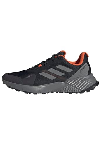 adidas Herren Terrex Soulstride Trail Running Shoes Trailrunning-Schuhe, core Black/Grey Four/semi Impact orange, 44 2/3 EU