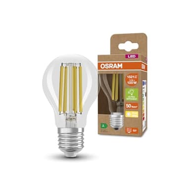 OSRAM LED Stromsparlampe, Filament Birne mit E27 Sockel, Warmweiß (3000K), 7,2 Watt, ersetzt herkömmliche 100W-Leuchtmittel, besonders hohe Energieeffizienz und stromsparend, 1er-Pack