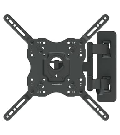 Amazon Basics TV-Halterung/Wandhalterung, schwenkbar, neigbar, für 66 - 140 cm Curved und Flach-TV oder Monitor bis 36 kg, max. VESA 400 x 400 mm, Schwarz