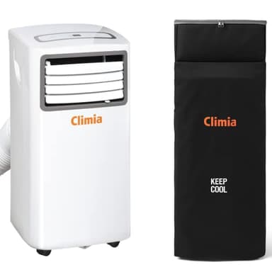 Climia CMK 2600 mobiles Klimagerät mit ökologischem Kühlmittel, 3-in-1 Klimaanlage – Aircondition, Ventilator und Luftentfeuchter (CMK 2600 inkl. Schutzhülle)