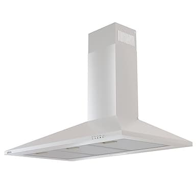 CIARRA Dunstabzugshaube 90 cm Umluft Abluft Pyramide Abzugshaube Typ aus Edelstahl Silber, CAS9201A