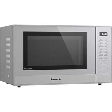 Panasonic NN-GT47KMGPG Inverter-Mikrowellenherd mit Grill, Glasdrehteller, 31 l, 1000 W, 24 automatische Programme, Turbo-Auftauung, 7 Leistungsstufen, Timer, digitales LED-Display, Silber