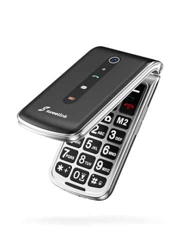 SweetLink F1 Seniorenhandy Ohne Vertrag, Klapphandy Mit Großen Tasten, 1000 mAh Akku, FM Radio, 2,4 Zoll Display, Dual SIM, 5 SOS Notruftaste für Senioren