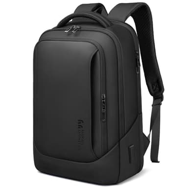 Laptop Business Rucksack Herren mit 17 Zoll laptopfach mit USB-Ladeanschluss Diebstahlsicher Handgepäck Tagesrucksack Wasserabweisende Multifunktion Laptoptasche für Arbeit Schule Reisen-Schwarz