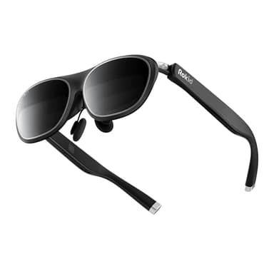 Rokid Max 2 AR Brille Schwarz, 215" Micro-OLED Display, Myopia Adjustable (0-600D), 120Hz, 50° FOV und 600nits Leuchtdichte, kompatibel mit Android und PC/ROG/Steam