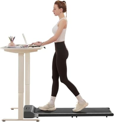 WALKINGPAD Z1 Laufband Klappbar, Walking Pad 1-6 km/h mit Fernbedienung und LED-Anzeige, Kompaktes und Leises Laufband Schreibtisch für Zuhause Büro