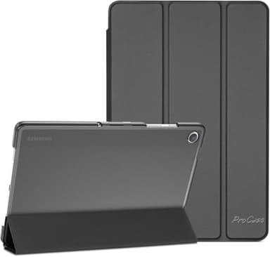 ProCase Hülle für Samsung Galaxy Tab A9+ / A9 Plus 11 Zoll 2023 (SM-X210), Dreifache Schutzhülle Case für 11" Galaxy Tab A9+/A9 Plus, Dünn Leicht Smart Cover mit Translucent Frosted Rückhülle -Schwarz