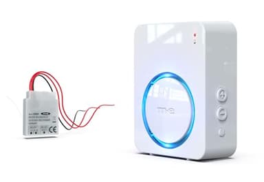 m-e Bell 55621 Funk Klingel Weiterleitung, Einbau in Klingelleitung oder Gehäuse Türklingel Erweiterung auf batteriebetriebenen Funkempfänger