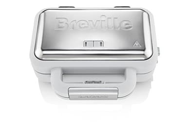 Breville DuraCeramic Sandwichmaker mit tiefen Platten | Sandwichtoaster für 2 Scheiben mit variabler Temperatur [VST070X], Weiß