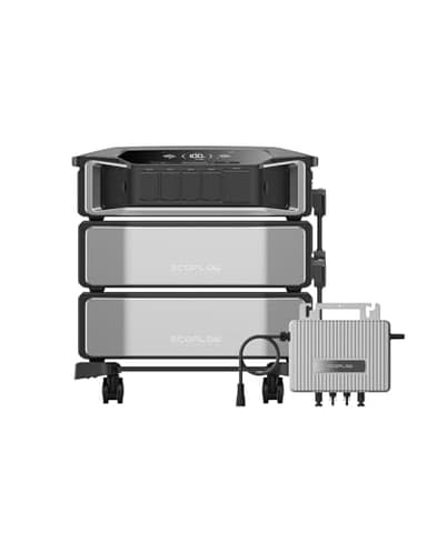 EcoFlow DELTA Pro Ultra Powerstation 12kWh, DELTA Pro Ultra mit Zusatzakku, 0% VAT WLAN Stream Mikrowechselrichter 800W, 6 900 W AC-Ausgang, erweiterbar auf 30kWh, Solargenerator für Zuhause, Notfälle