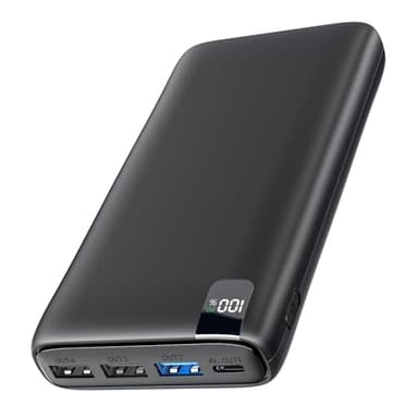 Hiluckey Powerbank 26800mAh Externer Akku: 22,5W Schnellladefunktion Power Bank PD USB C Tragbares Handy Ladegerät mit LED Display Kompatibel mit Smartphone Tablet